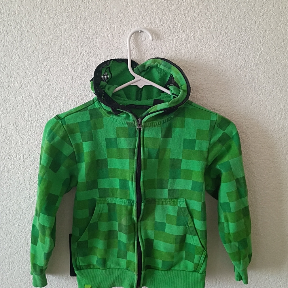 Green Checkered Kids Hoodie